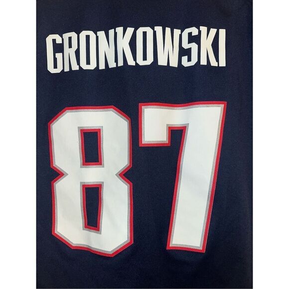 New England Patriots Jersey Small 8 youth Rob Gronkowski Youth NFL Football 87 K - Picture 6 of 6